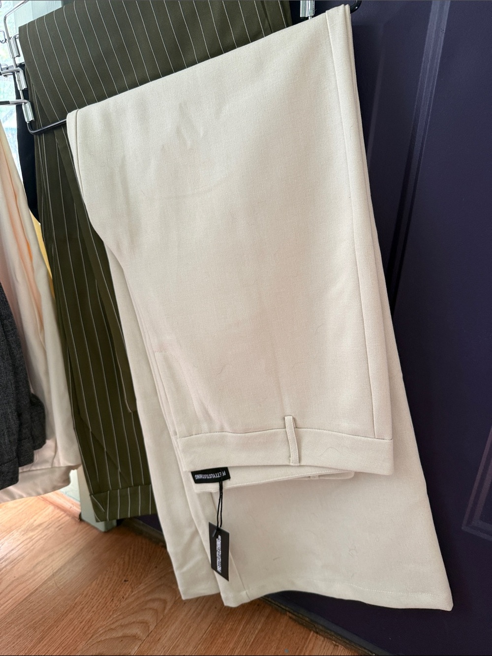 PrettyLittleThing Off-White Trousers